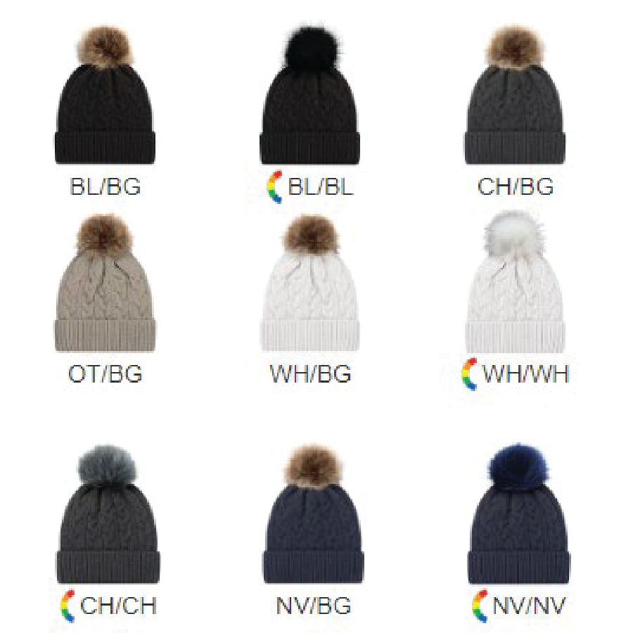 AJM - Acrylic Pom Pom Toque