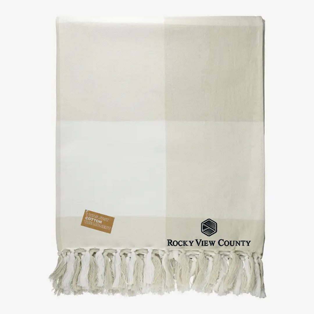 FIELD & CO -  100% Organic Cotton Check Throw Blank