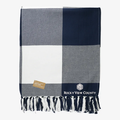 FIELD & CO -  100% Organic Cotton Check Throw Blank